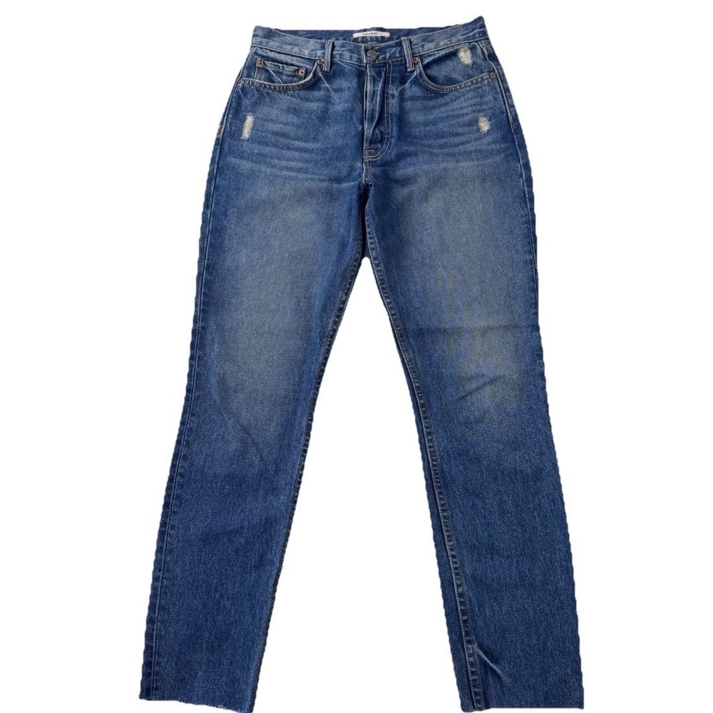 GRLFRND Karolina Skinny Jeans Women 27 Blue Distressed‎ High Rise GF400453-S17